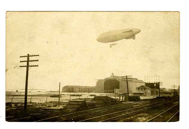 Blimp over the Naval Air Station