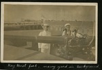 [1918] Two Men by a Msall Gun at Fort Taylor