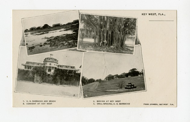 Postcard with Various Key West Army Barracks