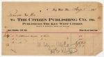 [1911] Newspaper Circulation Invoice