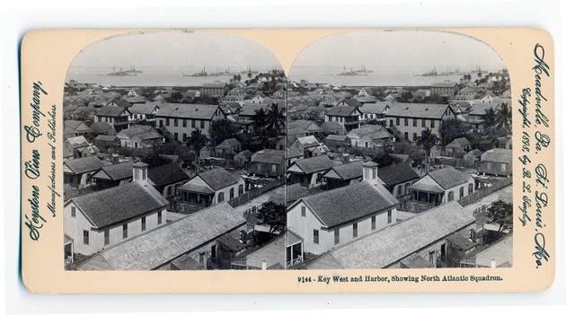 View of Key West Harbor with the North Atlantic Squadron