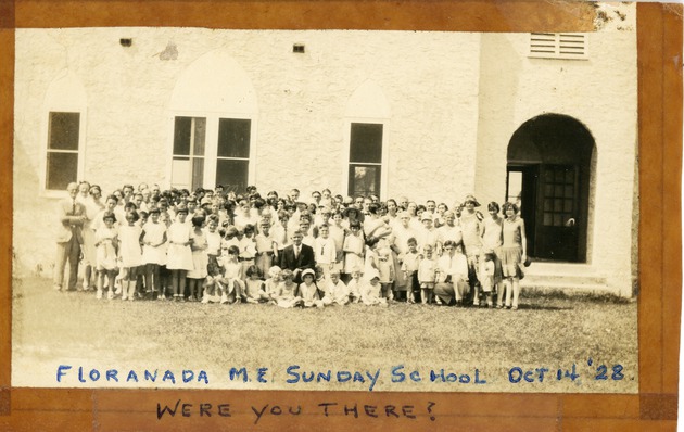 Methodist Episcopal Church Sunday School class in Floranada