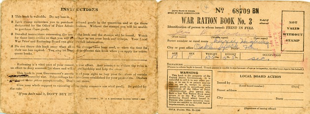 War Ration Book No. 3 - 
