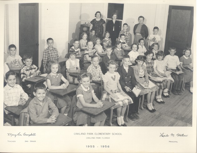 Oakland Park Elementary School Mary Lou Campbell third grade class