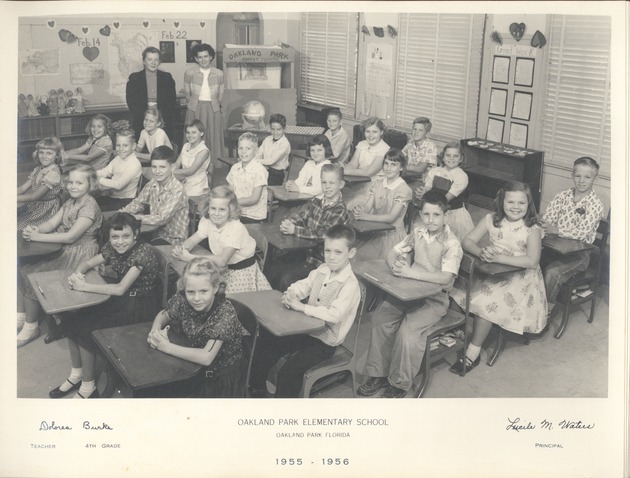 Oakland Park Elementary School Dolores Burke fourth grade class