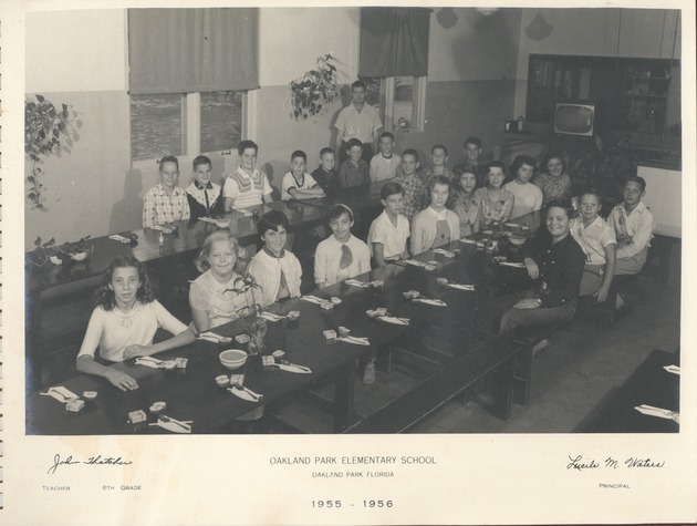 Oakland Park Elementary School John Thatcher sixth grade class