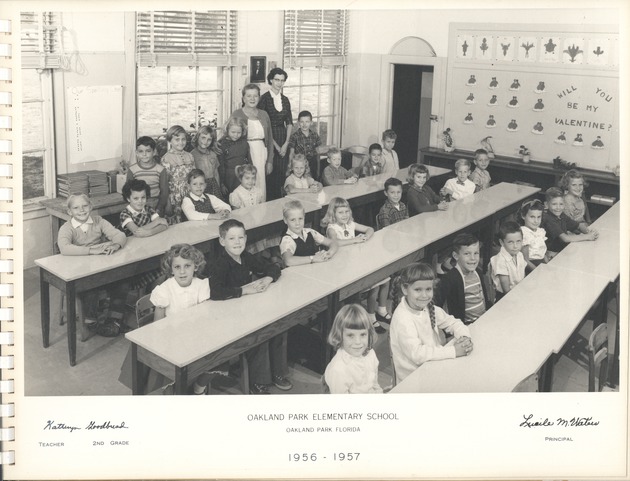 Oakland Park Elementary School Martha F. Peacock first grade class, 1957