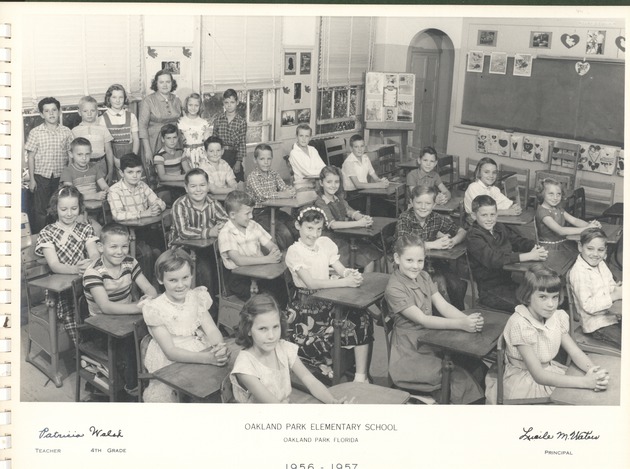 Oakland Park Elementary School Patricia Walsh fourth grade class, 1957