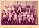 color class photo Oakland Park Elementary School Virginia E. Rigsbee First Grade class 1965-1966