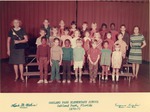 color class photo Oakland Park Elementary School Virginia E. Rigsbee First Grade class 1970-1971 with Principal Lucile M. Waters