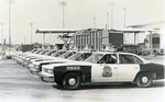 Oakland Park Police cars lined up at Public Works Yard