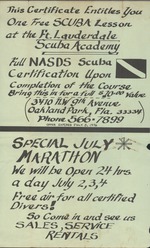 [1970/1979] Fort Lauderdale Scuba Academy poster