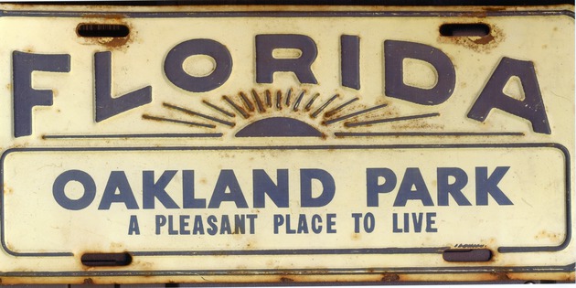 Oakland Park License Plate
