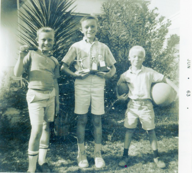 Jaco Pastorius as young man with two other boys