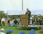 Color photo of dedication Thompson Field