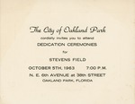 [1963] Oakland Park Stevens Field dedication