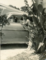 [1950/1959] Woman in Bathing Suit by Car