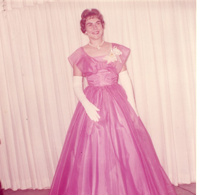 Gail Goodbread in prom dress