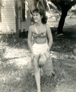 Gail Goodbread posed in swimsuit