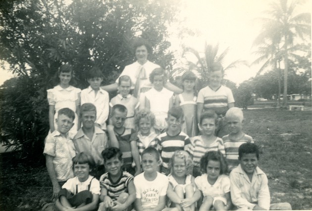 Mrs. Phelps with class, 1952-1953