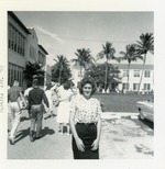 Gail Goodbread outside Fort Lauderdale High School