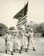 Four marching marines, c. 1975