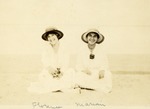 [1913/1917] Florence and Marian on the beach, c. 1913