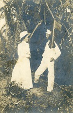 Nellie Mast and man, c. 1908
