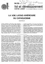 La Voie Latino Americaine du Catholicisme