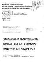 Christianisme et Revolution a Cuba Theologie Juive de la Liberation Prophetisme des Eveques USA?