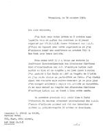 Copy of letter to Monsieur H Moreau de Melen