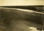 Aerial view of beach with groynes, c. 1927