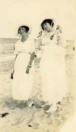 Aunt Nan and friend on beach, c. 1917