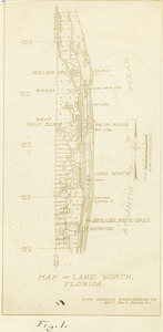 Map of Lake Worth Florida, 1925
