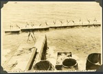 Looking east from end of jetty during building of Boynton Inlet, 1925