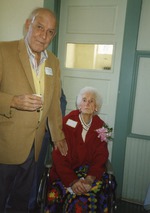 Bernard Thomas with Ava Weaver at her 100th birthday, 1993