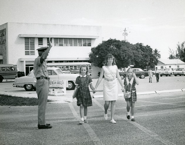 Escorting students, 1966