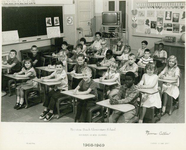 Boynton Beach Elementary School first grade class, 1966-1967