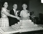Cutting the cake for Boynton's 46th birthday, 1963