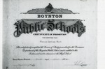 Hazel Daugharty's teaching certificate, 1918