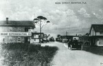 Car driving down Ocean Avenue, Boynton Beach, Florida, c. 1915