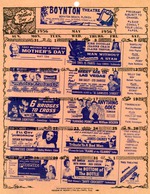 Boynton Theater Calendar, May 1956