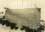 Large concrete square used for the construction of Boynton Inlet, 1925