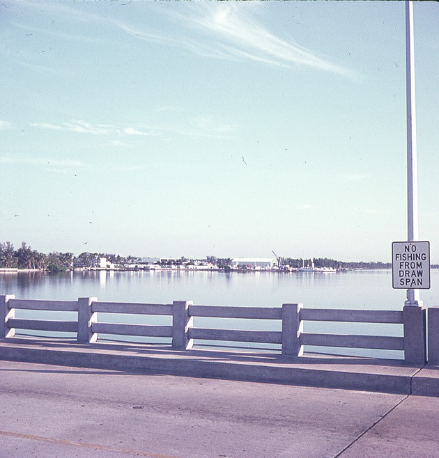 View north from Lantana bridge, c. 1975