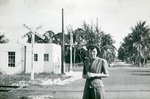 Osborne Road railroad crossing, 1945