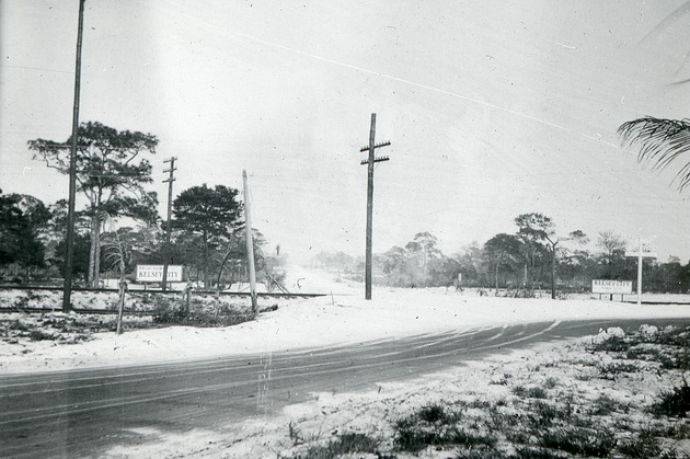 Kelsey City signs alongside railroad tracks, c. 1923