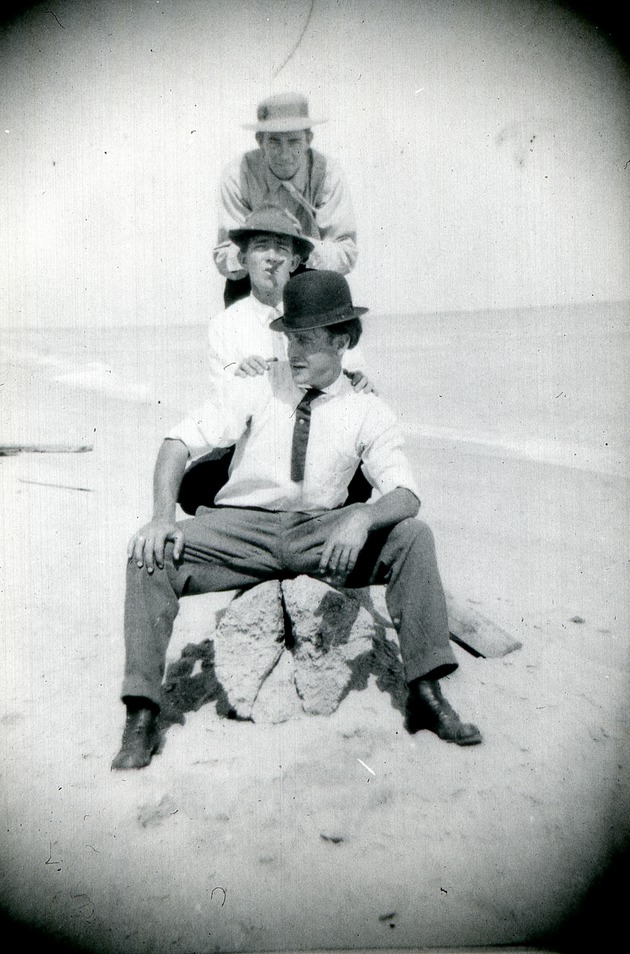 Three men at Manalapan, c. 1925
