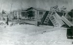 Young's lumber yard after the 1928 hurricane, 1928