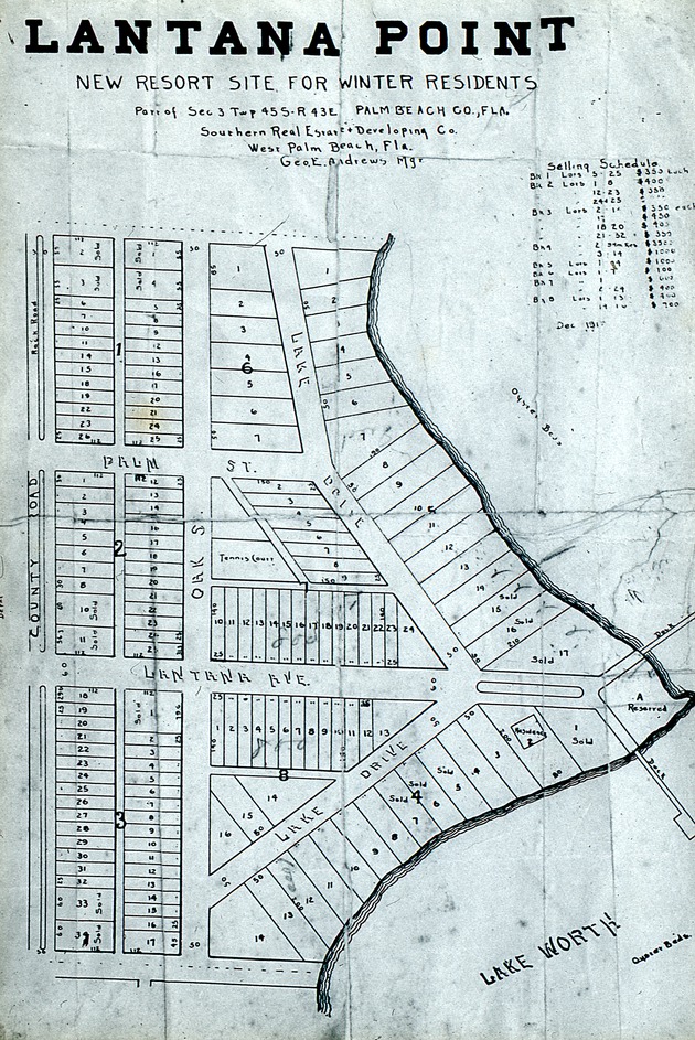 Plat of Lantana Point, 1912