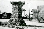 Oystershell pillars and Lantana train station, c. 1925